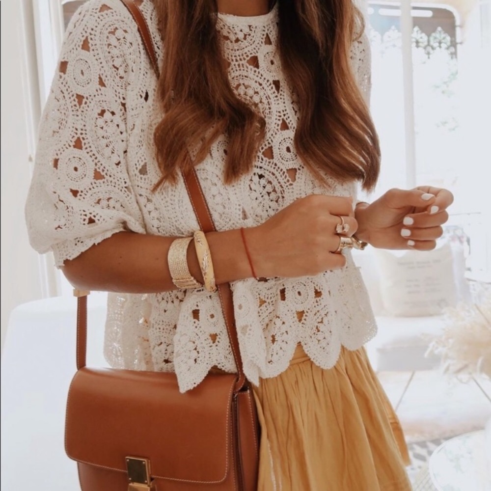 Zara • NWT Ruffled Knit Top / Bloggers Favorite